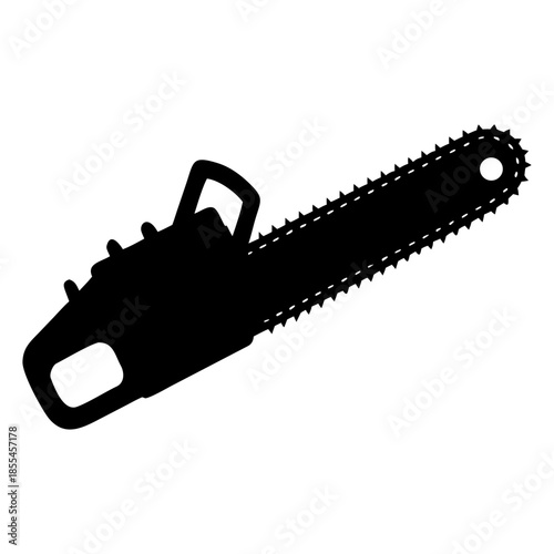 A chainsaw icon bold outline vector illustration design