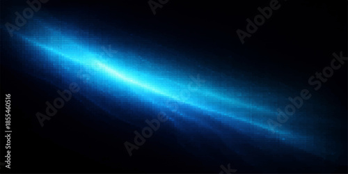Dark blue abstract background with motion light beams and digital star energy