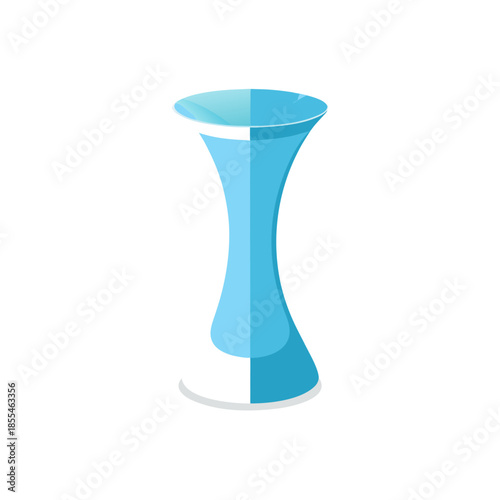 blue vase isolated on white