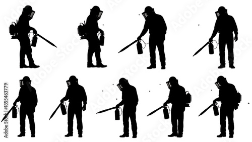 Professional in Protective Suit Sprays for Pest Control and Disinfection, Dynamic Silhouettes Collection