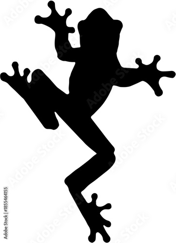Silhouette of a frog black illlustration design 