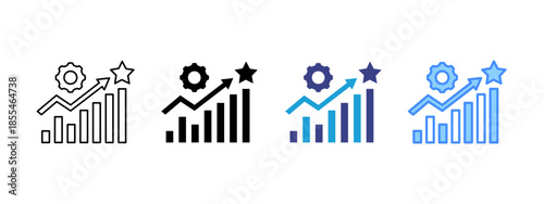 Efficacy  icon set multiple style collection