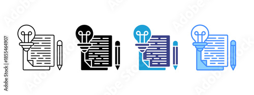 Concept  icon set multiple style collection