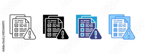 Risk Management  icon set multiple style collection