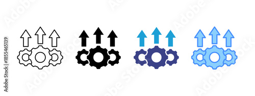 Development icon set multiple style collection