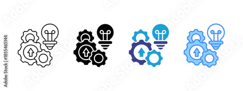 Developing icon set multiple style collection