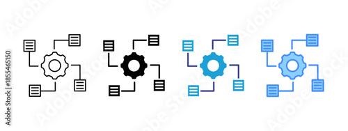 Diagram  icon set multiple style collection