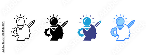 Creativity  icon set multiple style collection