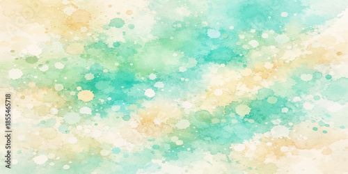 Abstract colorful watercolor texture with bright blue holiday sparkle and glowing snow pattern design