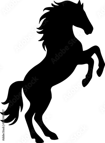 silhouette of a horse black illlustration design 