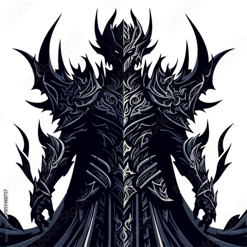 premium vector illustration of Dark warrior character