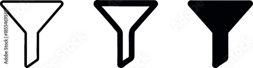 Three Funnel Icons Set