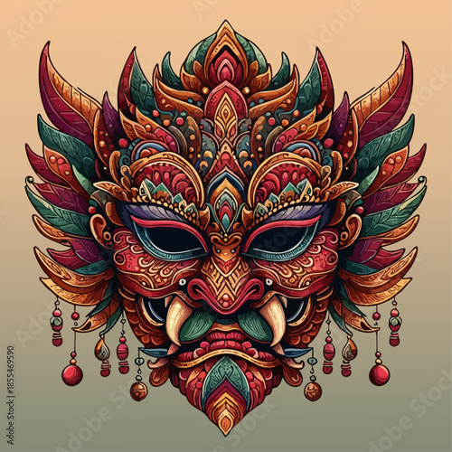 vector of Traditional mask 