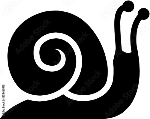 vector illustration of a snail illustration black art design