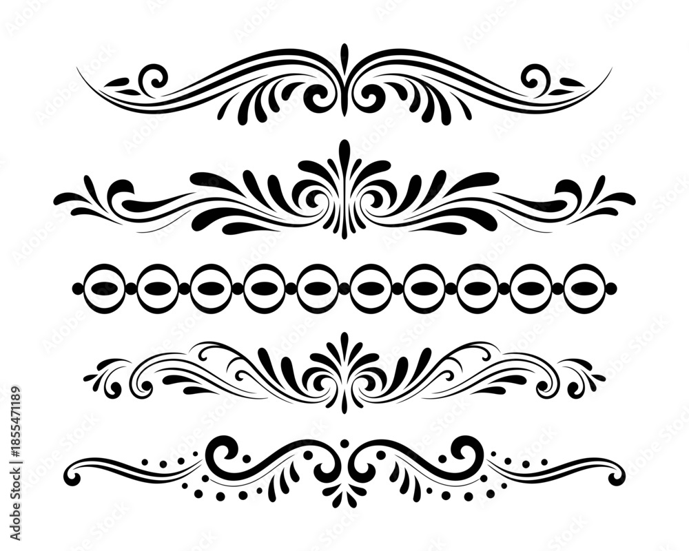 Fototapeta premium set of floral elements