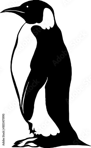 penguin silhouette design black illlustration