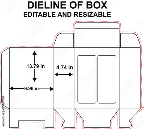 Corrugated shot glass box dieline
