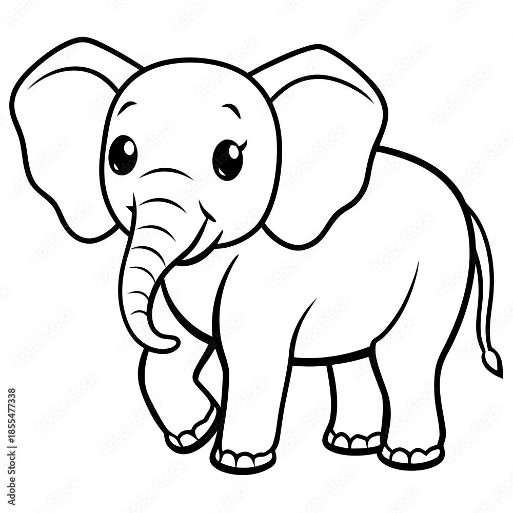 Fototapeta premium elephant cartoon illustration