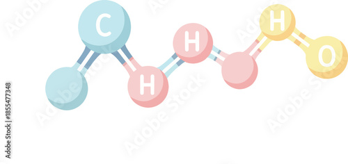 illustration of a water molecule structure with atoms bonded in a transparent style