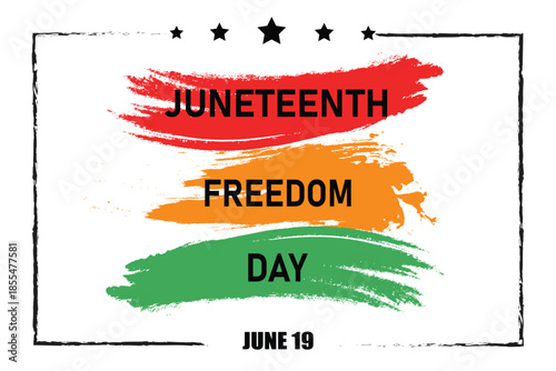 Juneteenth Freedom Day, 19 June, Vector Illustration