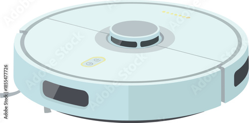 Advanced robotic vacuum cleaner with sleek design and autonomous navigation