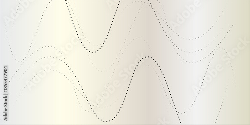 Curve wave seamless pattern. Abstract black lines wave curve motion on white background elegant art dot