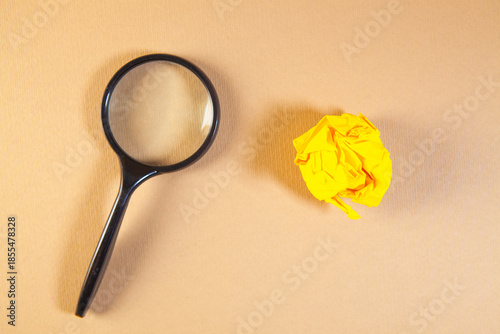 yellow crumpled paper on a yellow background