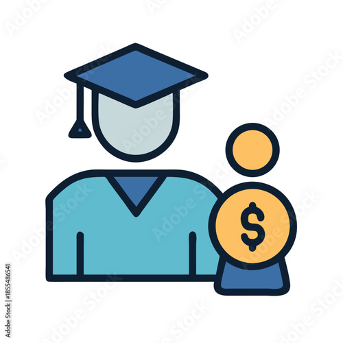 Illustration depicting education investment and the cost of university