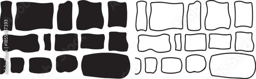 Black and white brick wall pattern on a