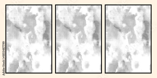 Grunge old worn vintage paper texture. halftones background for poster, album, cover design