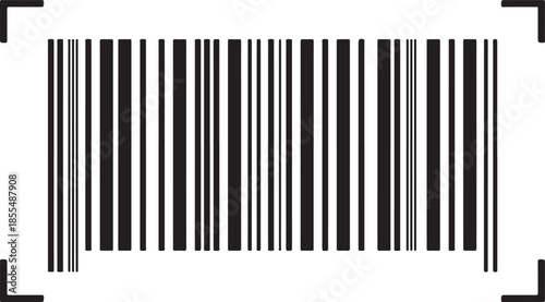 Barcode with black bars on for scanning purposes