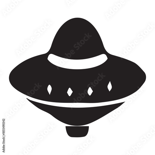 alien in a cap silhouette vector