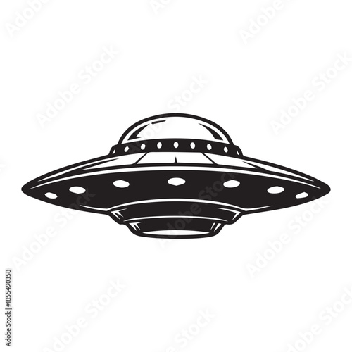 spaceship silhouette vector 