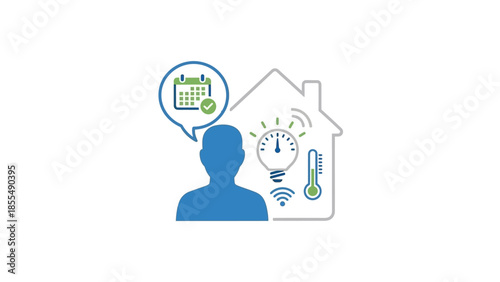 Smart Home Automation and Scheduling Concept.