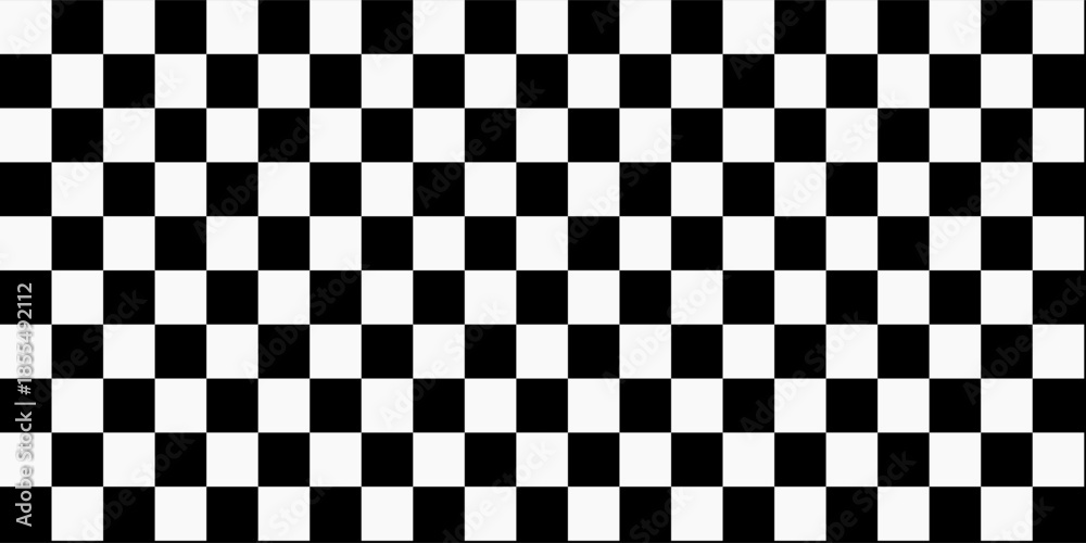 Fototapeta premium Seamless transparent pattern background. Abstract checkered checkerboard for game. Checkerboard seamless pattern. Grid with geometric square shape, race or rally flag and mosaic floor tile.