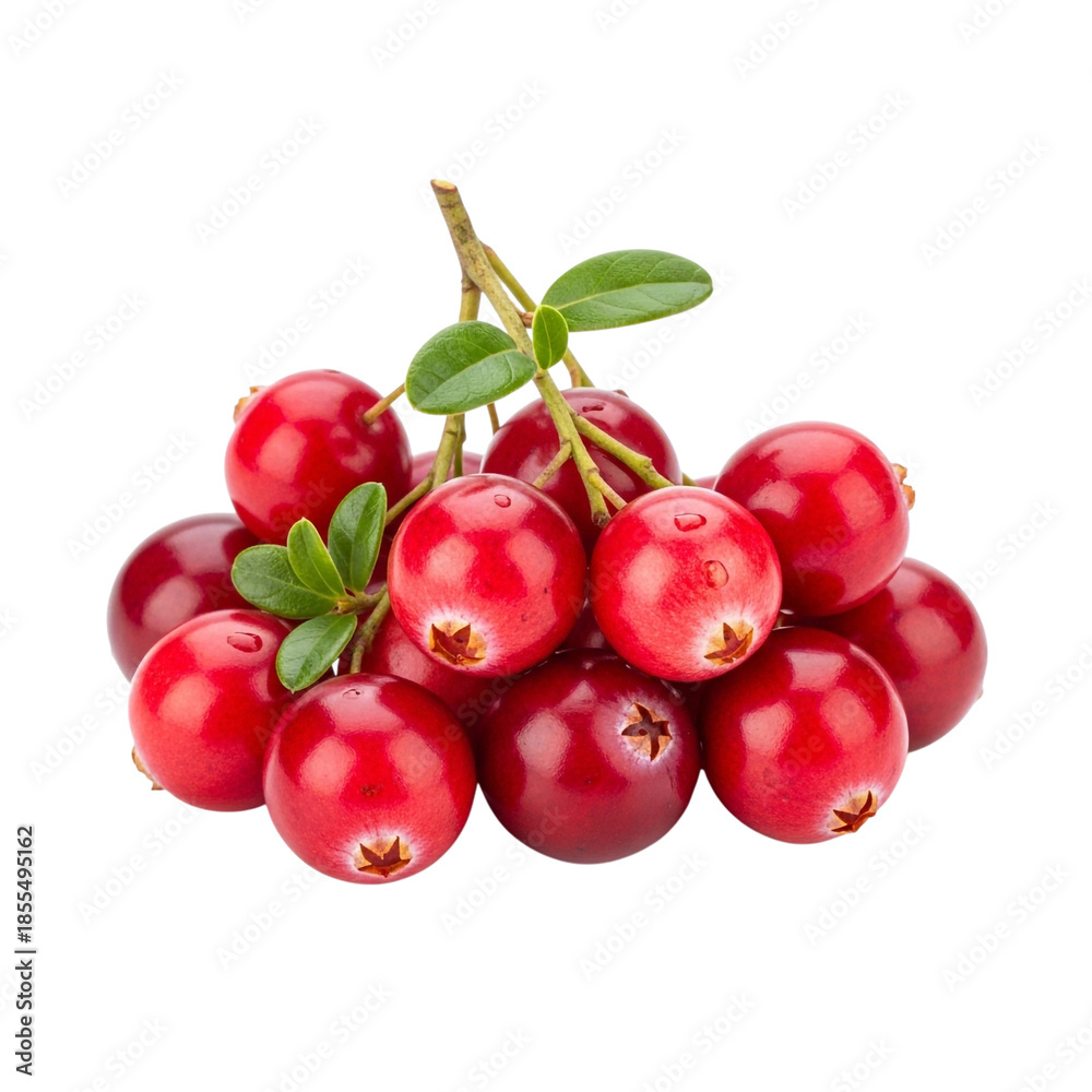 Obraz premium Wild Fresh Cranberries Isolated Natural Appearance 