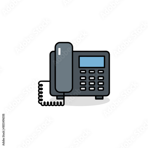 Traditional desk phone icon, essential for customer service, communication, and making professional business calls.
