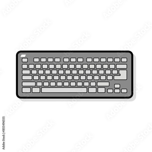 Computer keyboard vector icon, the primary input device for typing, coding, and general data entry in the workspace.