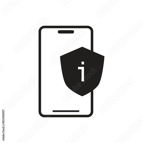Smartphone information support help center solid glyph icon