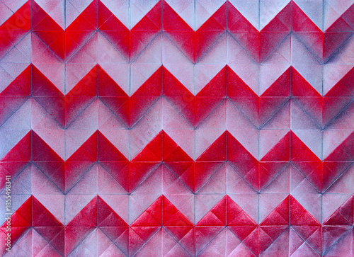 Folded spray painted colorful paper art, Japanese origami background texture, abstract geometric pattern artwork