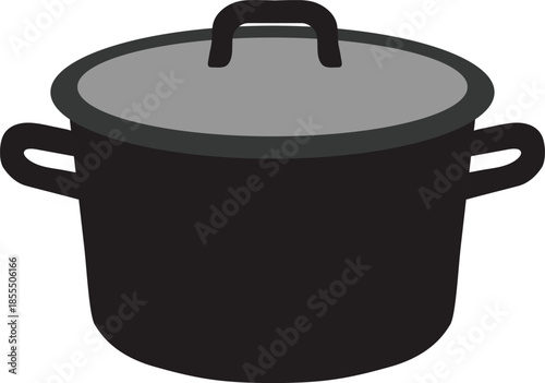Large stockpot with lid front view
