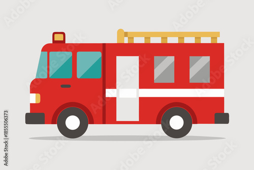 fire truck isolated