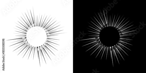 Dynamic abstract spiral sound wave rhythm lines. Circular spiral sound wave rhythm of lines. Circular futuristic abstract lines, black and white background.	
