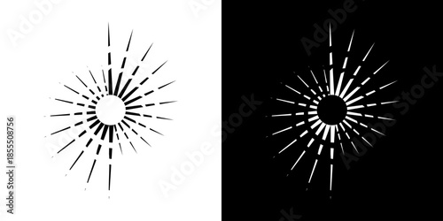 Dynamic abstract spiral sound wave rhythm lines. Circular spiral sound wave rhythm of lines. Circular futuristic abstract lines, black and white background.	