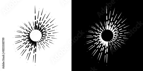 Dynamic abstract spiral sound wave rhythm lines. Circular spiral sound wave rhythm of lines. Circular futuristic abstract lines, black and white background.	