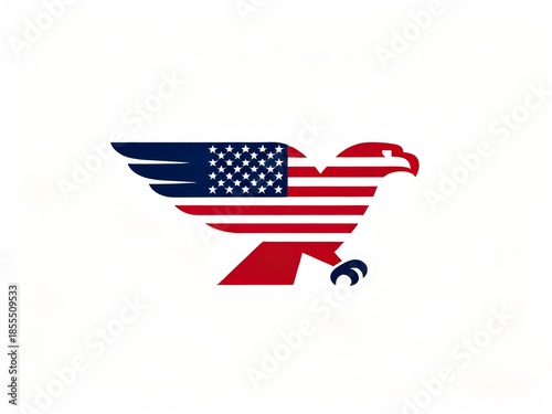 American Eagle, illustration of the American flag in the shape of an eagle