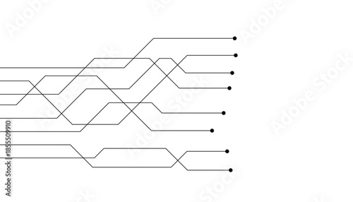 Abstract futuristic circuit board Illustration, Circuit board with various technology elements. Circuit board pattern for technology background. Vector illustration