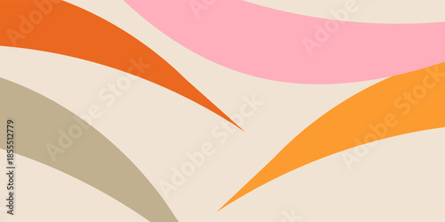 Creative concept of summer bright cover, card or poster in minimal style for corporate identity, branding, social media ads, promo. Modern design template in trendy geometric style