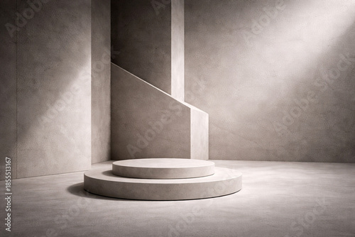 Architectural Concrete Podium Background for Product Display