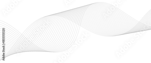 Abstract wavy grey blend technology liens background. Digital frequency track equalizer. Abstract frequency sound wave lines and twisted curve lines background. Banner design background.